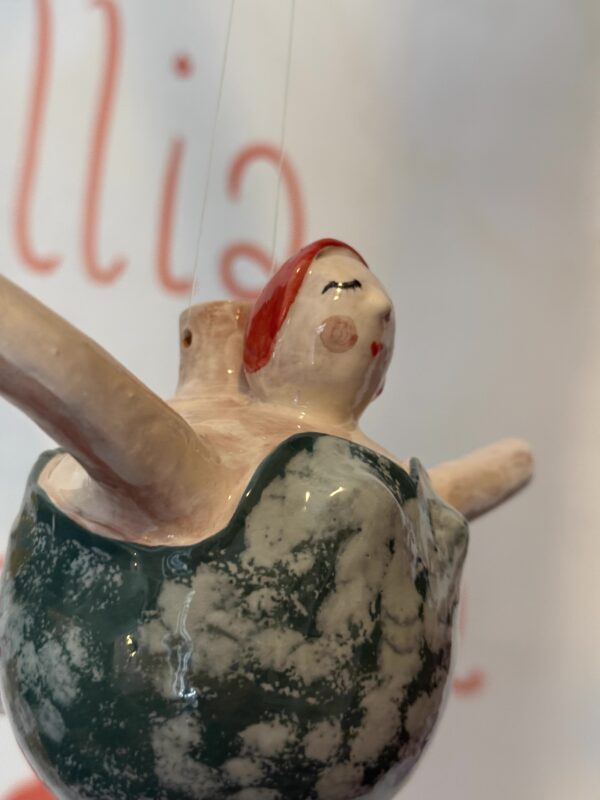 Donna cannone volante verde - immagine 4