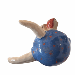 Donna Cannone volante blu